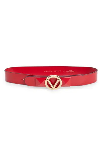 VALENTINO BY MARIO VALENTINO Mati Fuego Logo Buckle Belt at Nordstrom Rack, Size X-Small | Nordstrom Rack