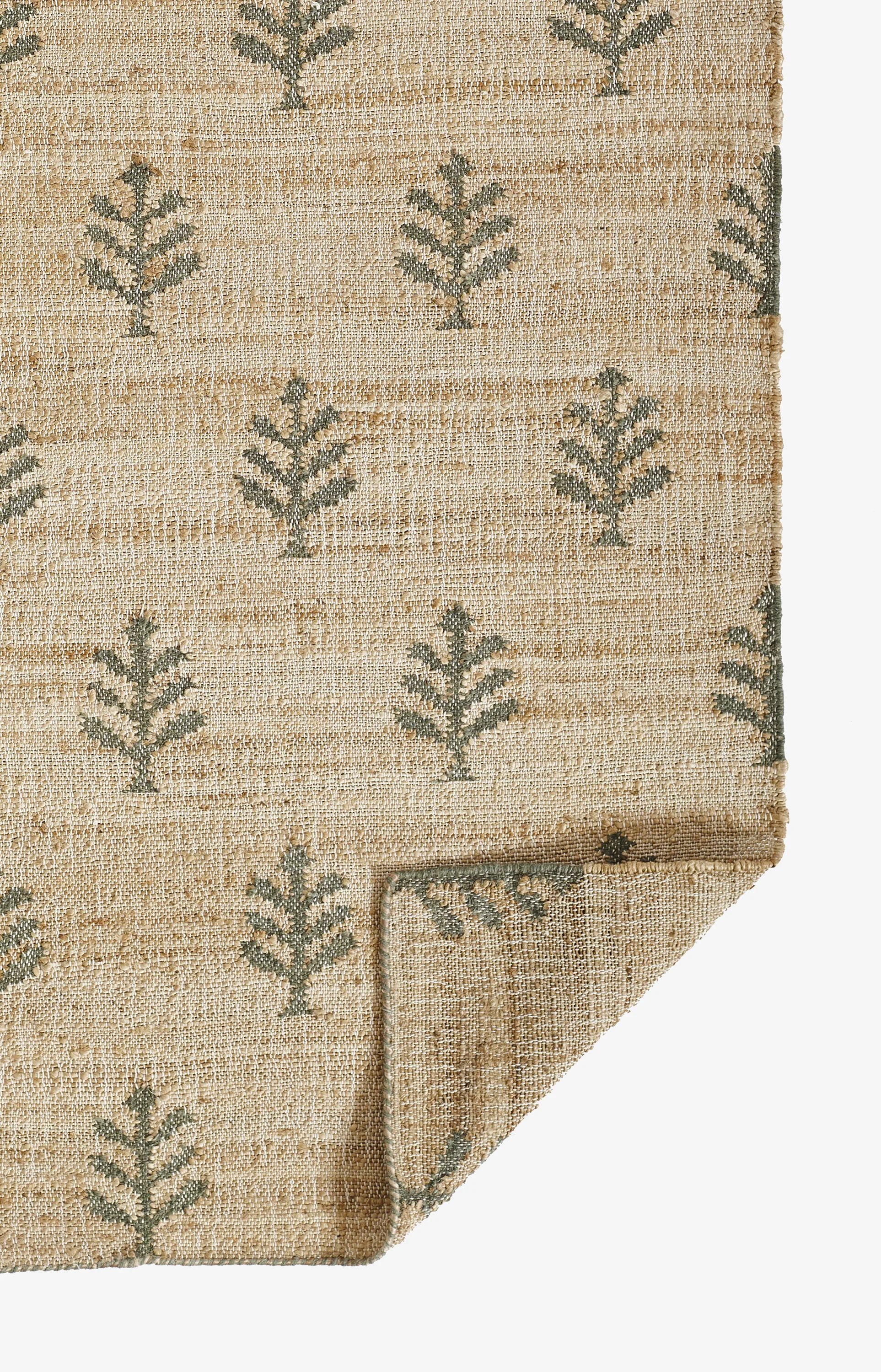 Orchard Floral Handwoven Natural/Green Area Rug | Wayfair North America