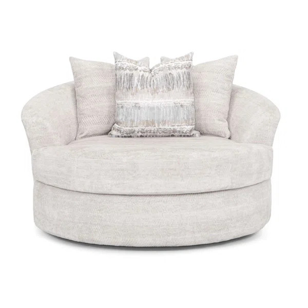 Tovey Upholstered Swivel Barrel Chair | Wayfair North America