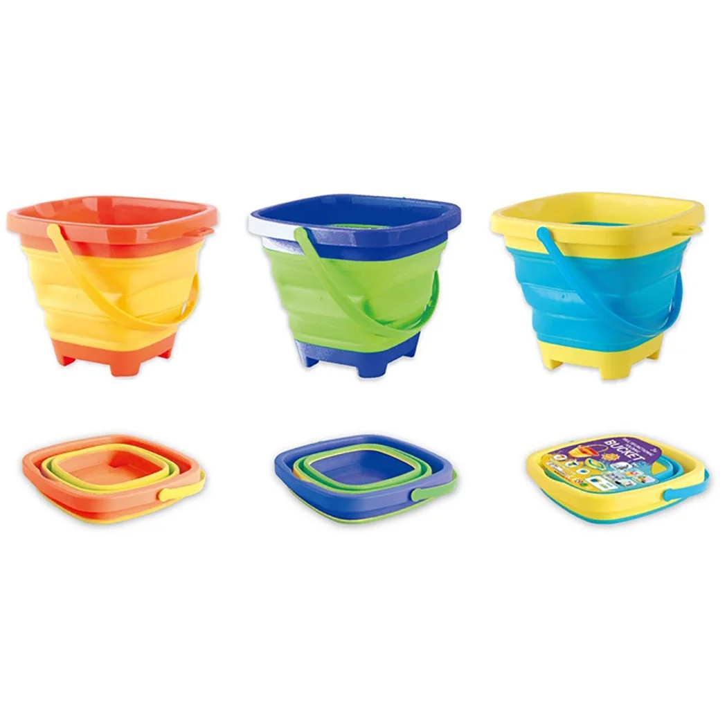 3PCS Beach Buckets Foldable Expandable Flexible Beach Toys Sand Toys for Kids - Walmart.ca | Walmart (CA)
