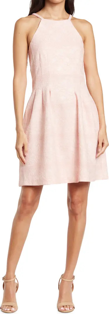 Lace Halter Neck Fit & Flare Dress | Nordstrom Rack