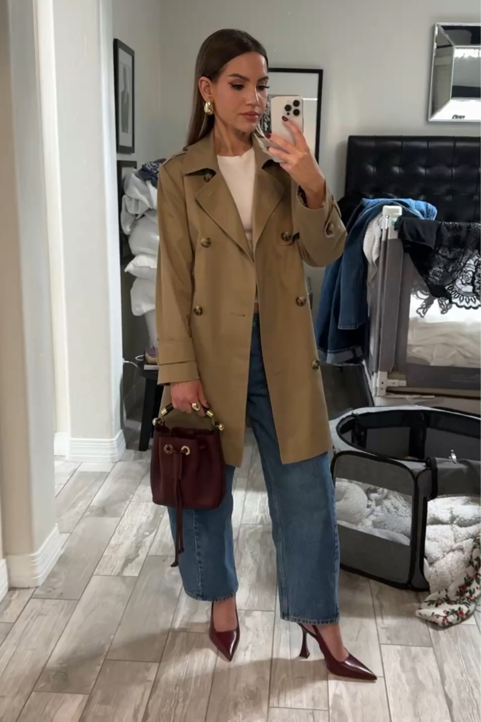 Pops of burgundy is everything is winter and fall