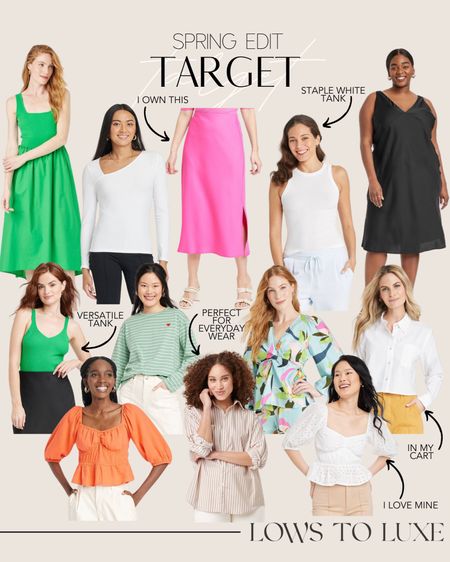 Target Spring Edit - Fashion - Clothing - For her - Tops - Skirts - Green - Pink - Dress

#LTKtravel #LTKstyletip #LTKSeasonal