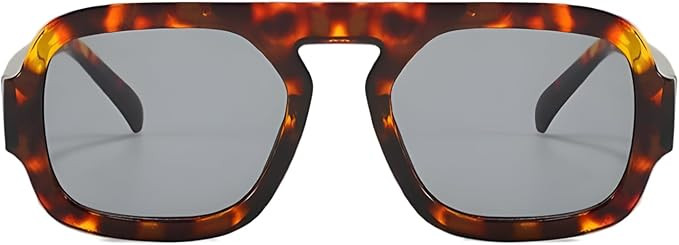 ADE WU Trendy Square Sunglasses for Women Men,Vintage Square Aviator Sunglasses Fashion 70s Inspi... | Amazon (US)