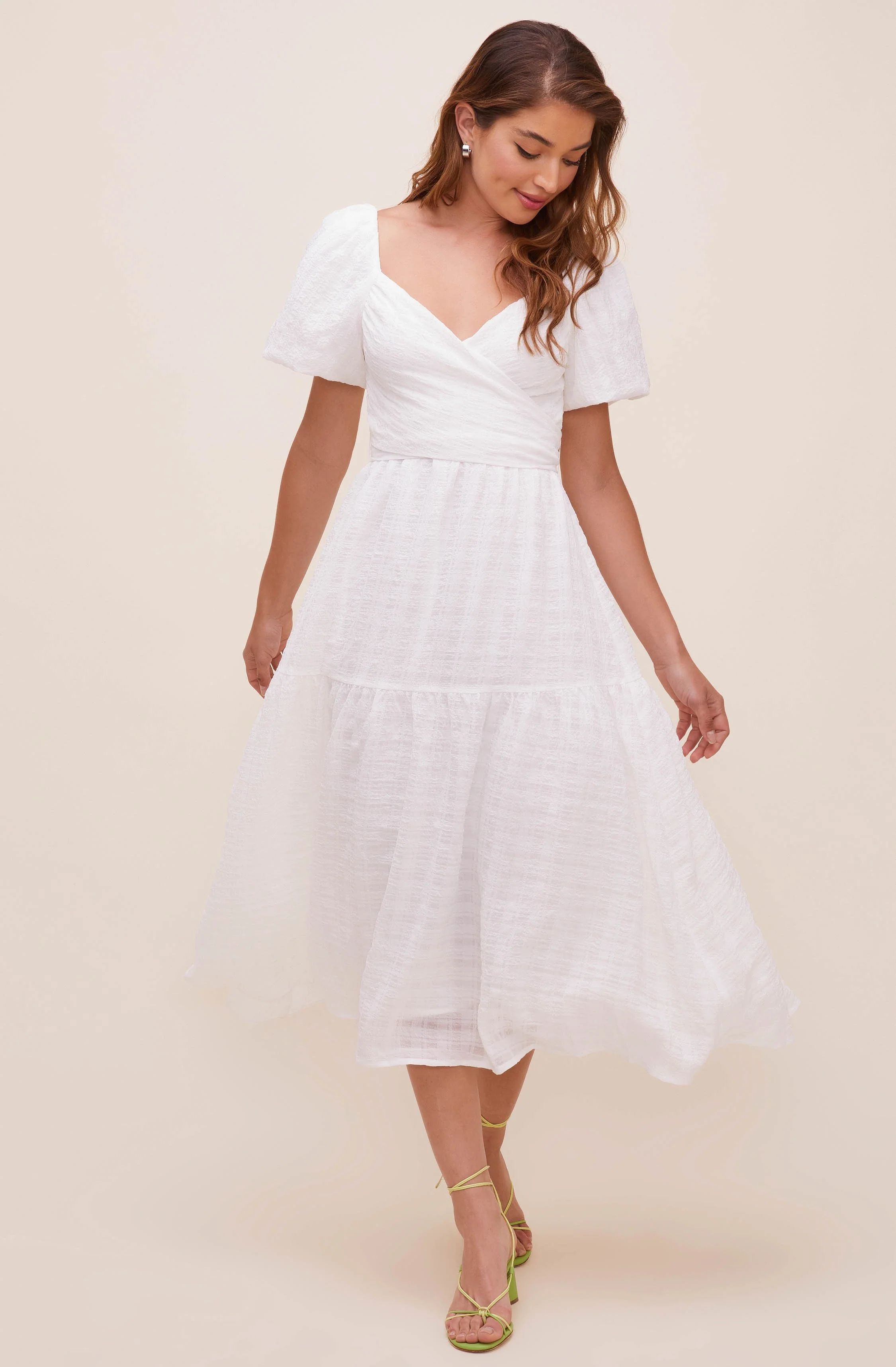 Sonnet Puff Sleeve Midi Dress | ASTR The Label (US)