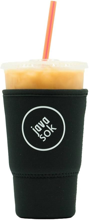 Java Sok Reusable Iced Coffee Cup Insulator Sleeve for Cold Beverages and Neoprene Holder for Sta... | Amazon (US)