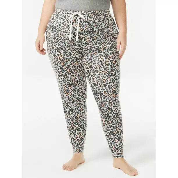 Women's Hacci Knit Pajama Jogger Pants, Sizes S to 3X 