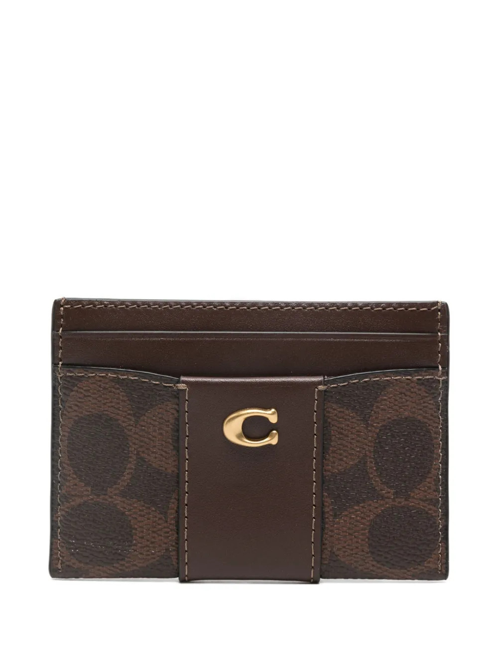 Coach Signature Canvas card holder - B4/MAPLE | Farfetch Global