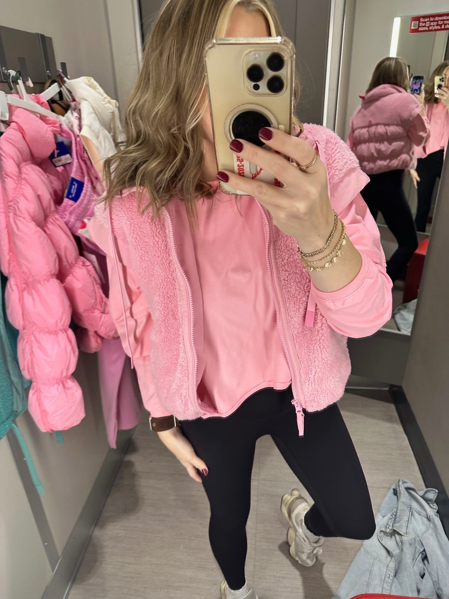 This pink sherpa vest is 100% going home with me.. It's cozy, lightweight, and instantly upgrades leggings into a cute, everyday mom outfit! 
target pink sherpa vest, cozy layering piece, casual mom style, affordable target finds, athleisure outfit, everyday mom look, comfy layers, busy mom style, boy mom fashion, pink outfit, target style, SavannahK

#LTKmomlife #LTKSeasonal #LTKootd