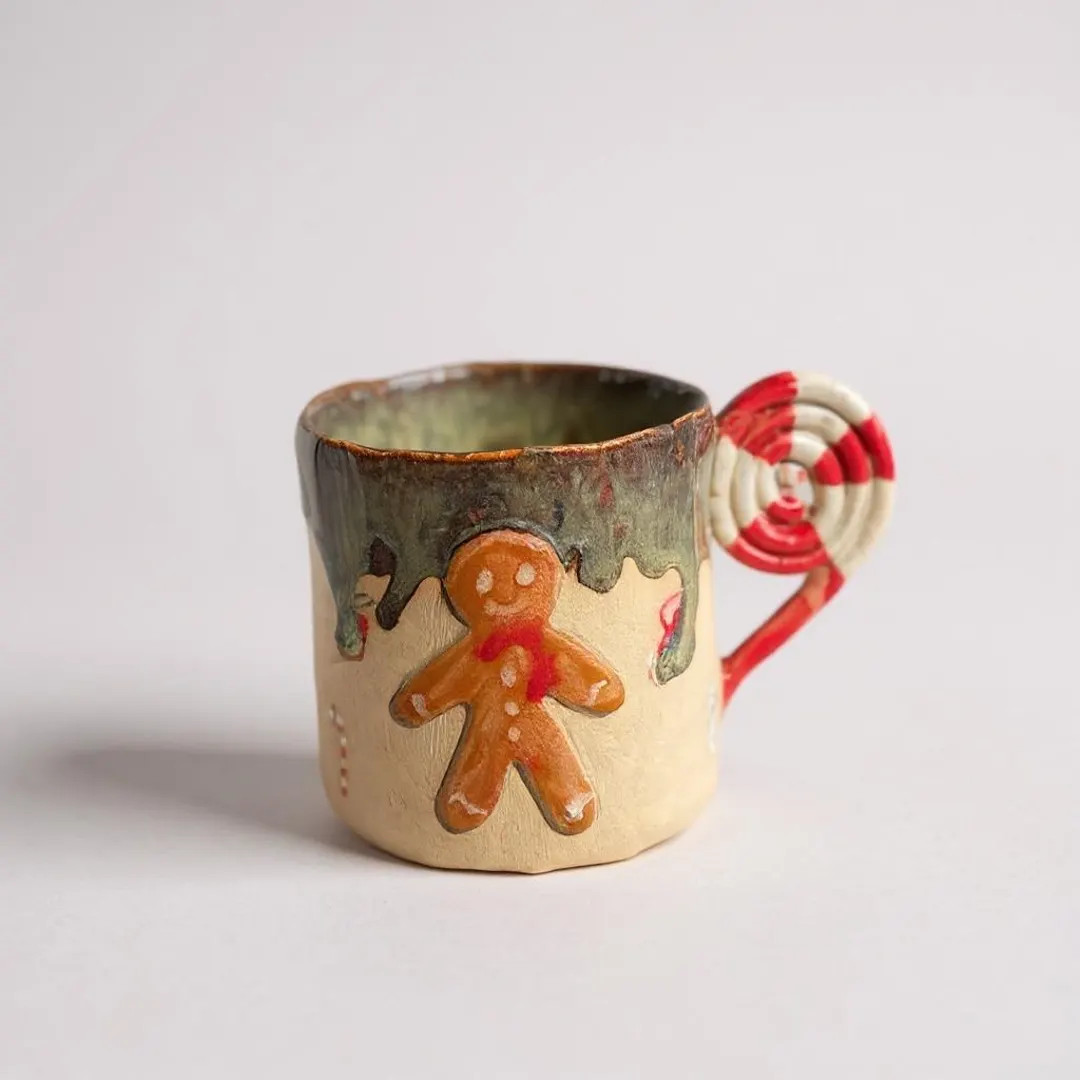Handmade Ceramic Christmas Mugs - Etsy | Etsy (US)