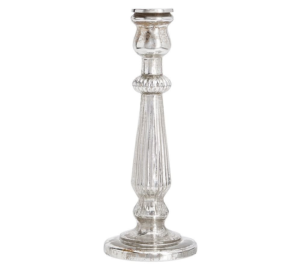 Antique Mercury Glass Taper Holders, Mercury - Large | Pottery Barn (US)
