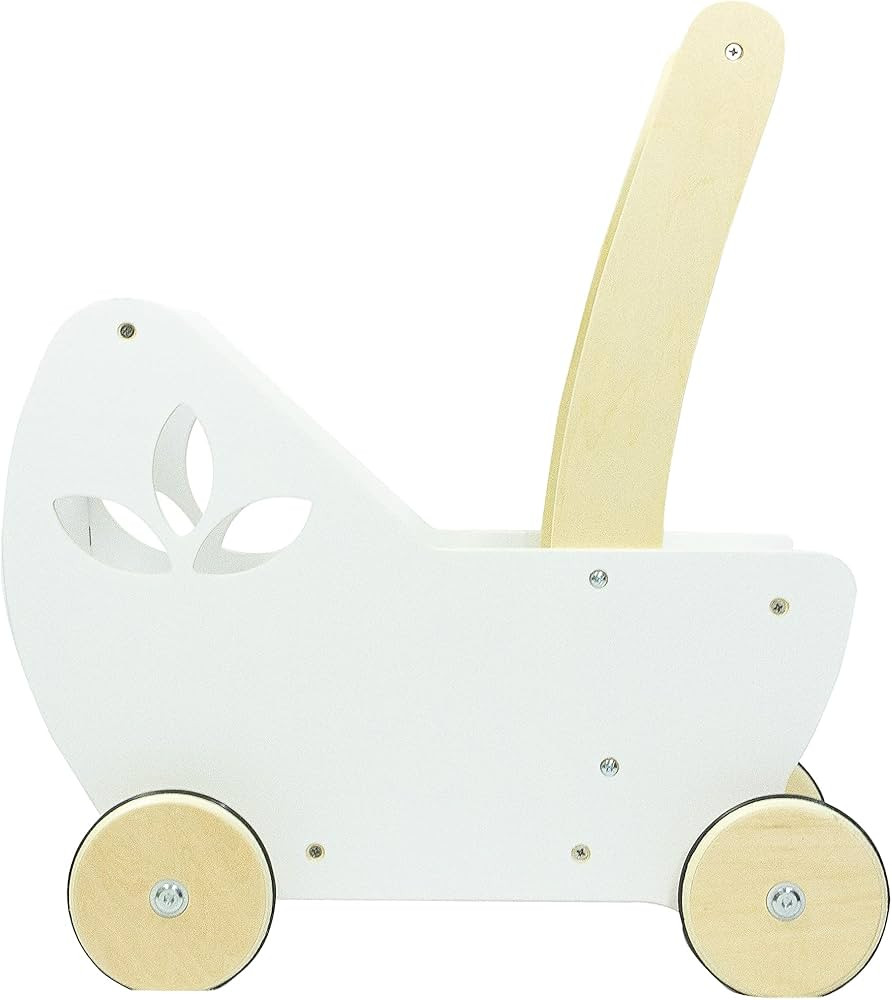 Leonora -2 in 1 Wooden Pram Walker for Babies- White Doll Stroller -Push & Pull Toys for Boys and... | Amazon (US)