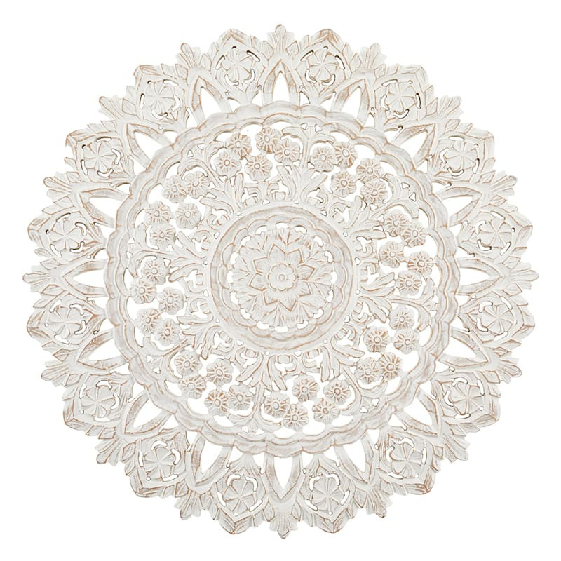 Wall Panel Carved Wooden Wall Decor, 32" | At Home