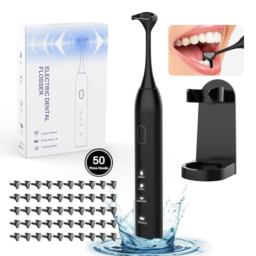 Voraiya Electric Flosser for Teeth Electric Flosser Dental Floss 3 Modes + 50 Replacement Heads Rechargable Ultrasonic Power Flossing for Teeth Adults & Kids | Amazon (US)