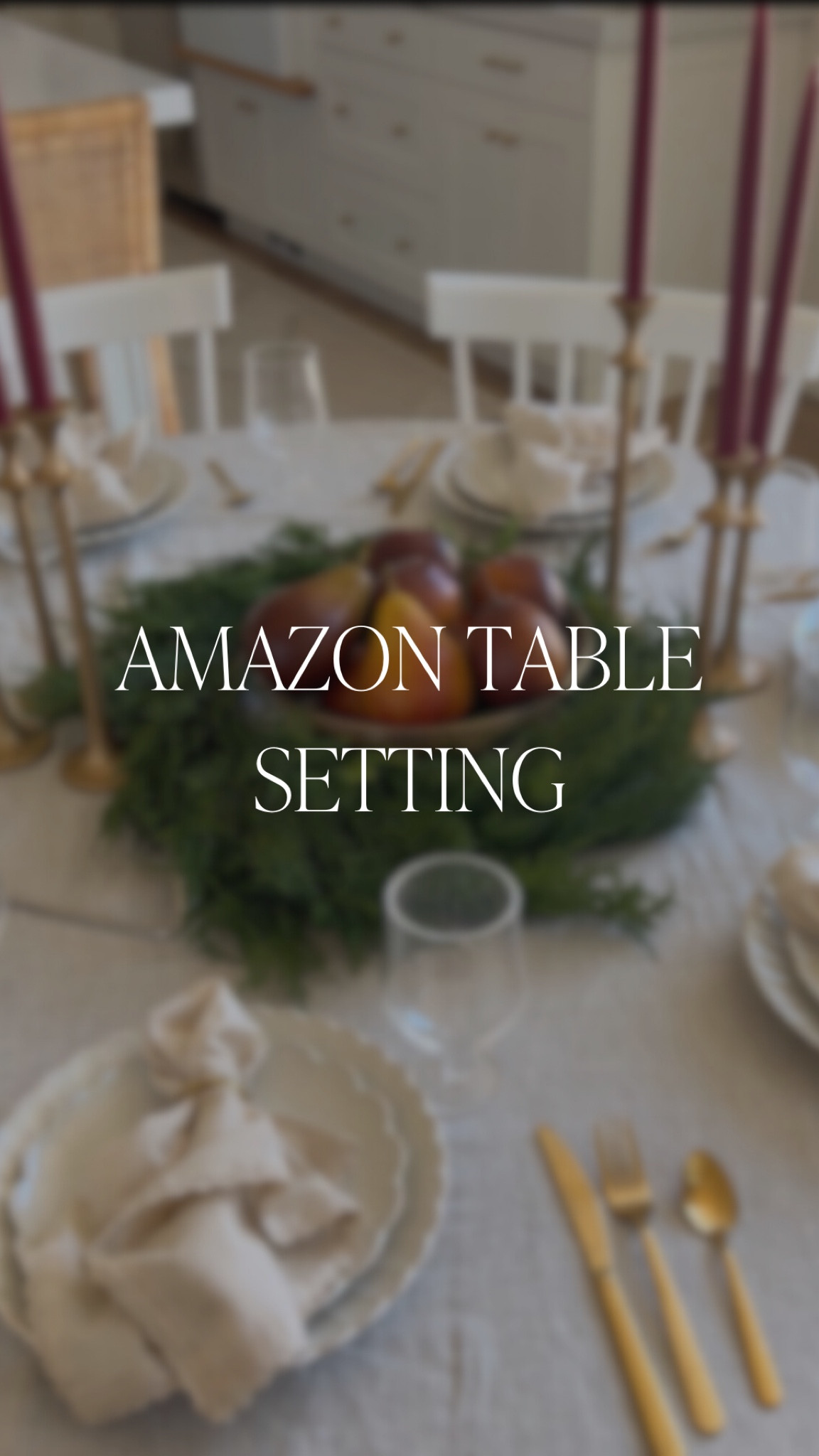 Should I do I feed text “AMAZON TABLE SETTING” 

And then for the caption 

Effortlessly transition this AMAZON table setting from Thanksgiving to Christmas with just one simple swap—the centerpiece! Keep your neutral linens, classic dishes, and versatile glassware in place. Then exchange the fall foliage to something with evergreens for a more festive arrangement! 

 Comment TABLE for links! 

#tablesetting #christmas #hosting #holiday #decor

#LTKHome #LTKSeasonal #LTKHoliday