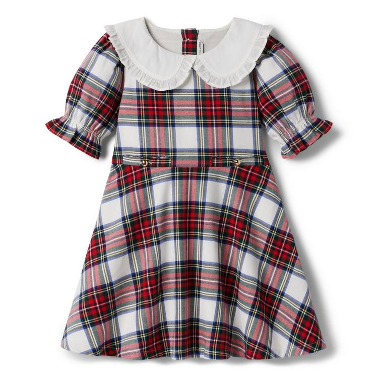 Plaid Ruffle Collar Twill Dress | Janie and Jack