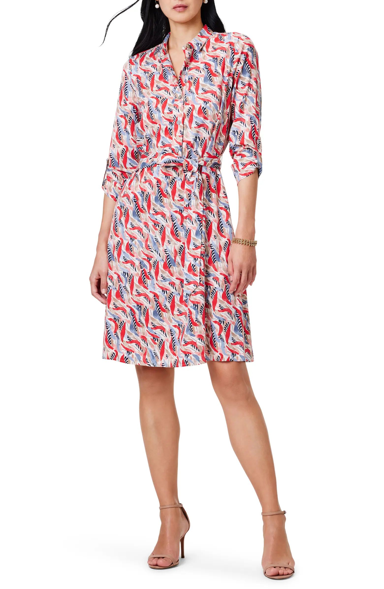 Coral Waves Live In Shirtdress | Nordstrom