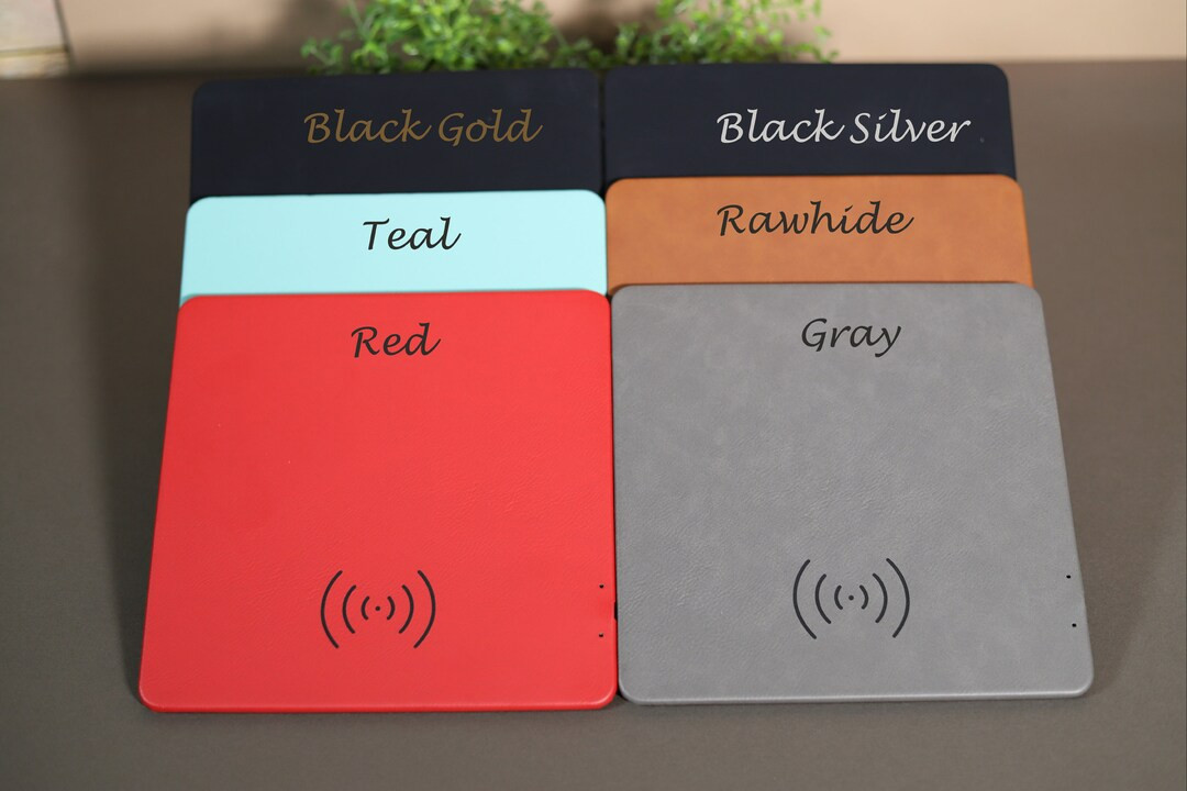 Custom Charging Mat, Personalized Leather Wireless Charger,personalized Phone Charger,coworker Gi... | Etsy (US)
