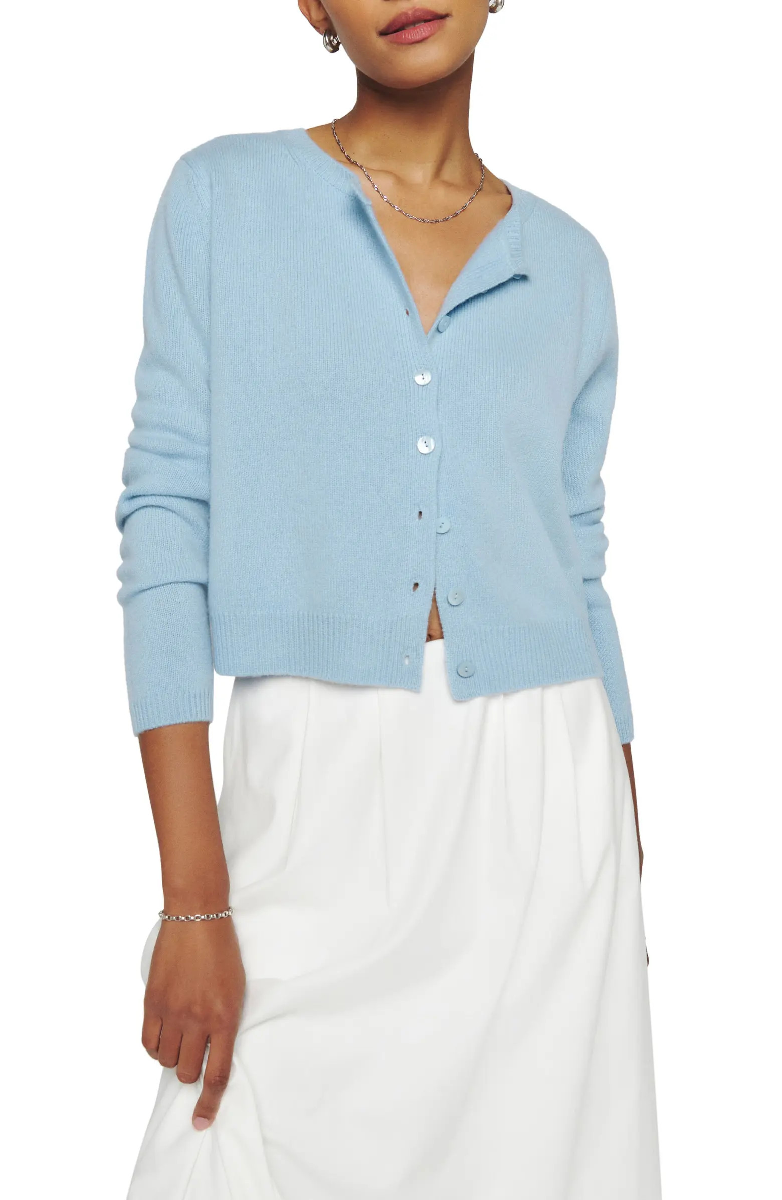 Reformation Clara Cashmere Crew Cardigan | Nordstrom | Nordstrom