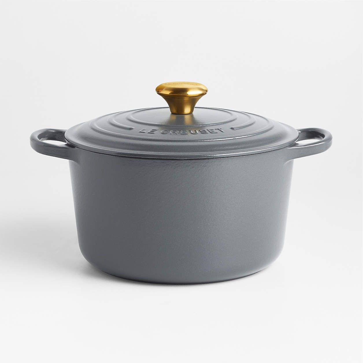 Le Creuset Deep Round 5.25-Qt. White Enameled Cast Iron Dutch Oven with Lid + Reviews | Crate & B... | Crate & Barrel
