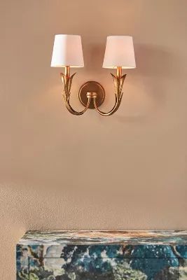 River Reed Double Sconce | Anthropologie (US)