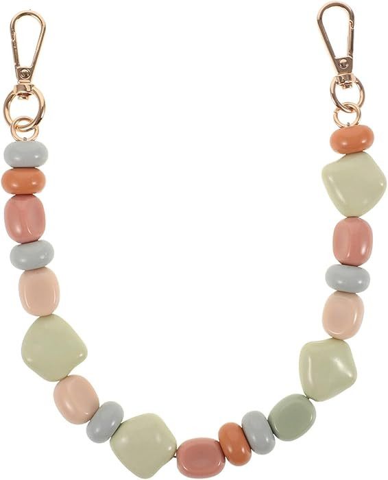 Lurrose Acrylic Beaded Purse Handle, Imitation Gemstone Decorative Bag Chain Beaded Short Handbag... | Amazon (US)