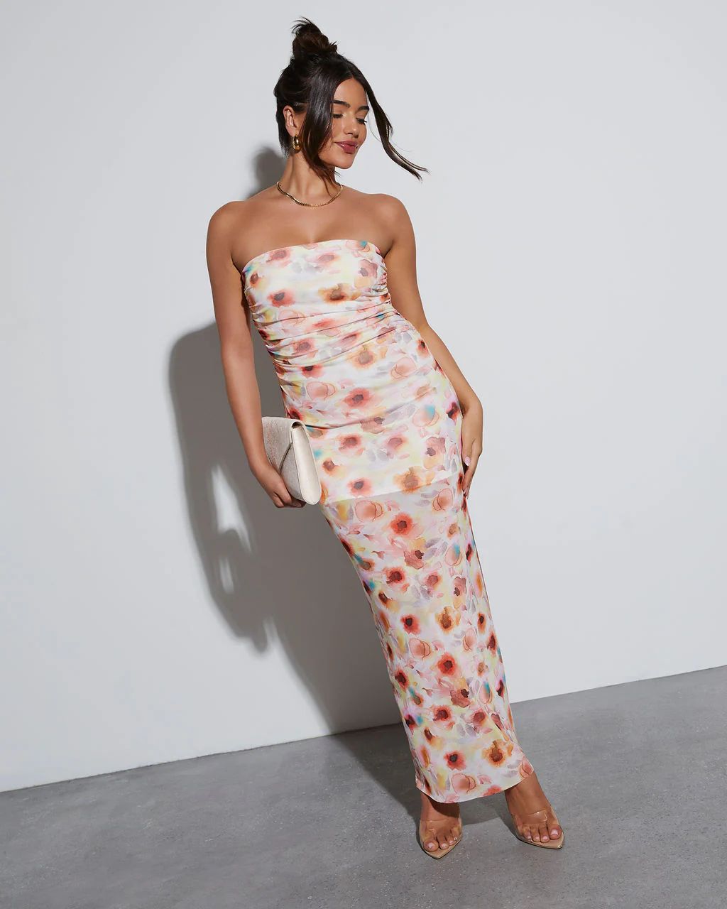 Spring Picnic Strapless Bodycon Midi Dress | VICI Collection