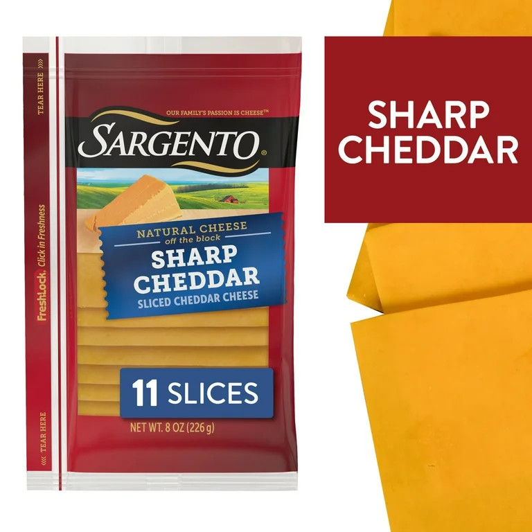 Sargento® Sliced Sharp Natural Cheddar Cheese, 11 slices | Walmart (US)