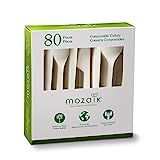 Mozaik Eco-Friendly Plant-Based Compostable Cutlery Set, 80 pieces | Amazon (US)