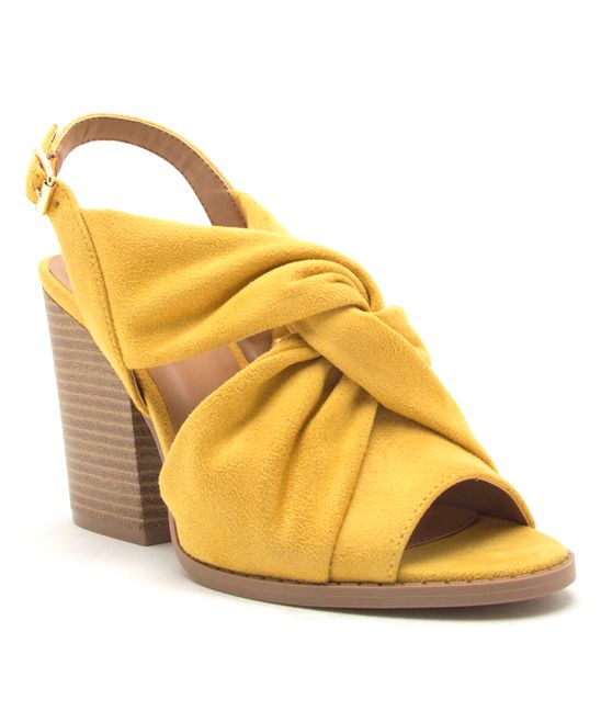 Qupid Women's Sandals YELLOW - Yellow Barnes Slingback Sandal - Women | Zulily