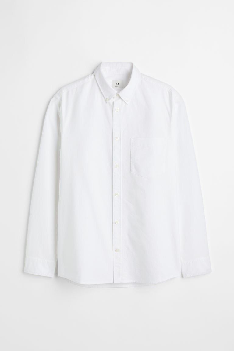 H & M - Regular Fit Oxford Shirt - White | H&M (US + CA)