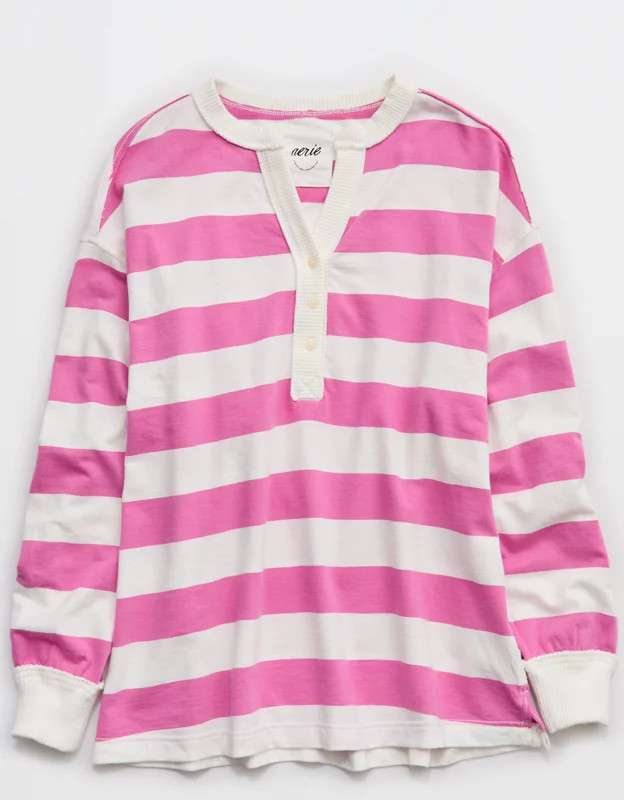 Aerie Poolside Terry Henley Sweatshirt | Aerie