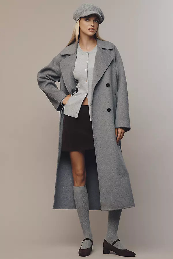 Double-Faced Wool Blend Coat Jacket | Anthropologie (US)