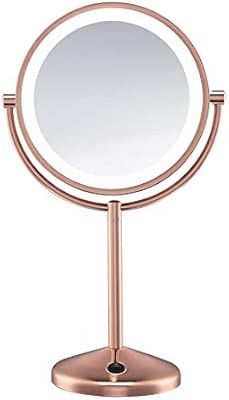 Conair Reflections Double-Sided LED Lighted Vanity Makeup Mirror, 1x/10x magnification, Rose Gold | Amazon (US)
