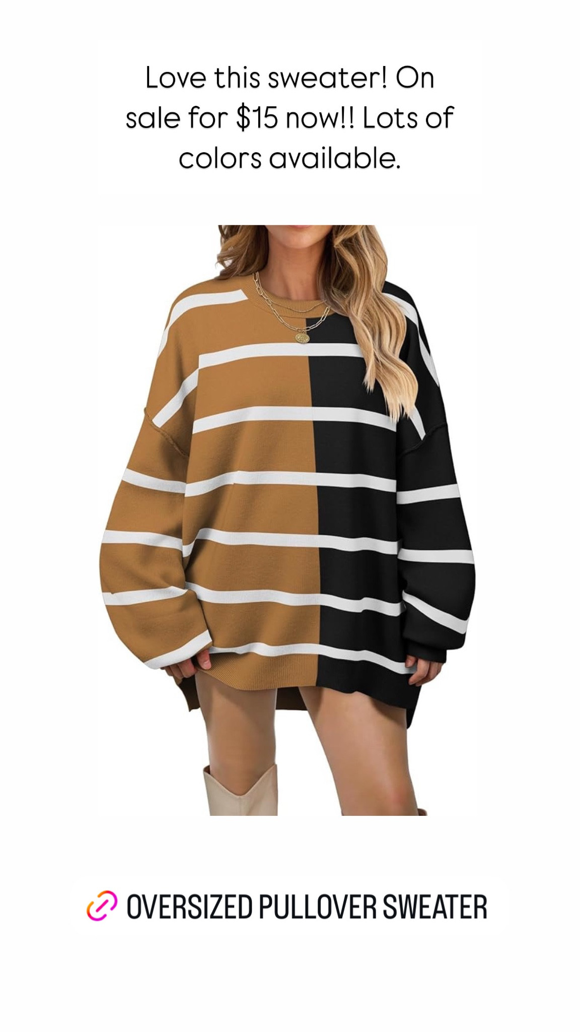 Oversized pullover sweater on sale now for $15 on amazon!! 

#LTKStyleTip #LTKSaleAlert #LTKFindsUnder50