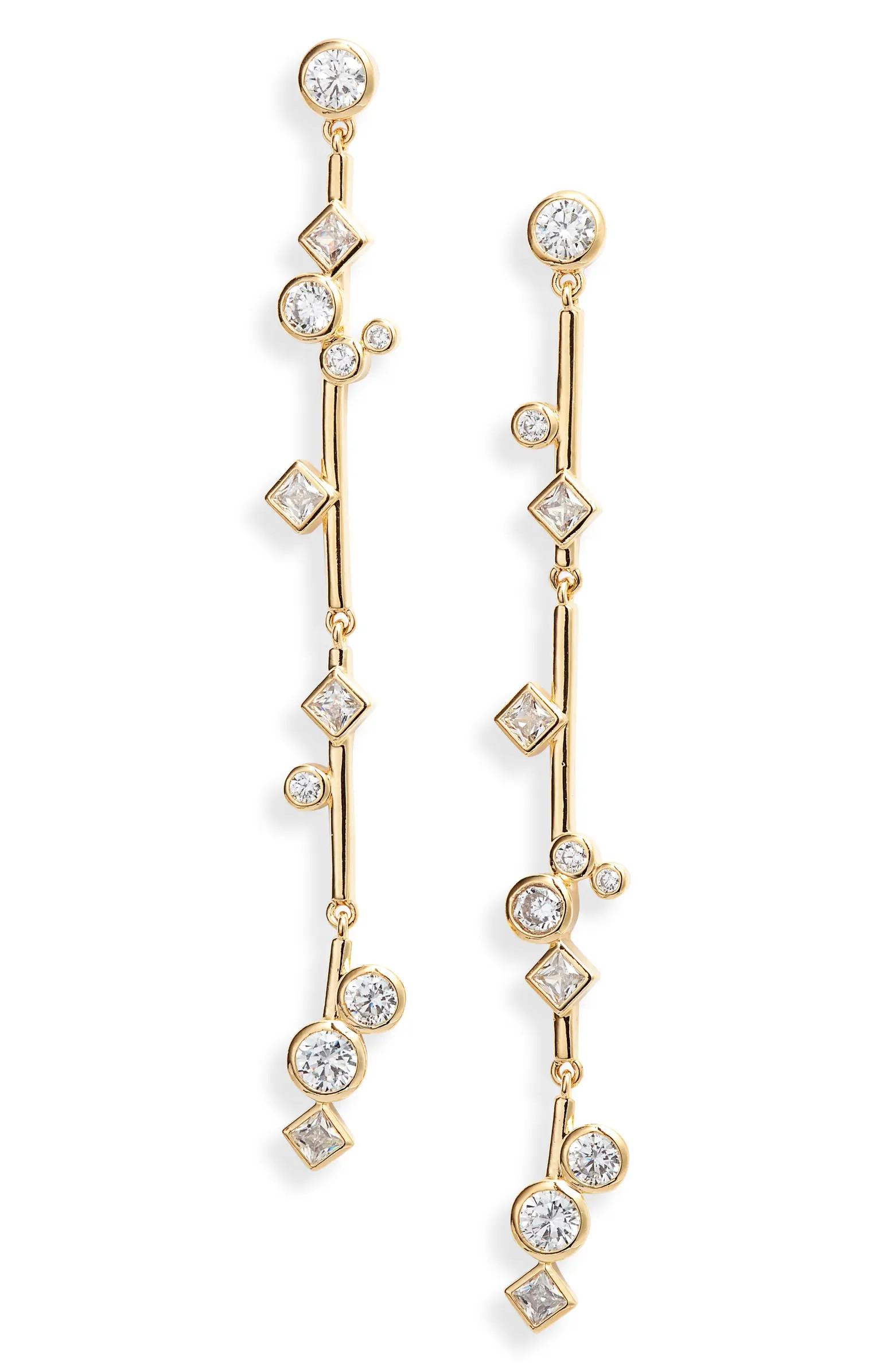 Cubic Zirconia Linear Drop Earrings | Nordstrom