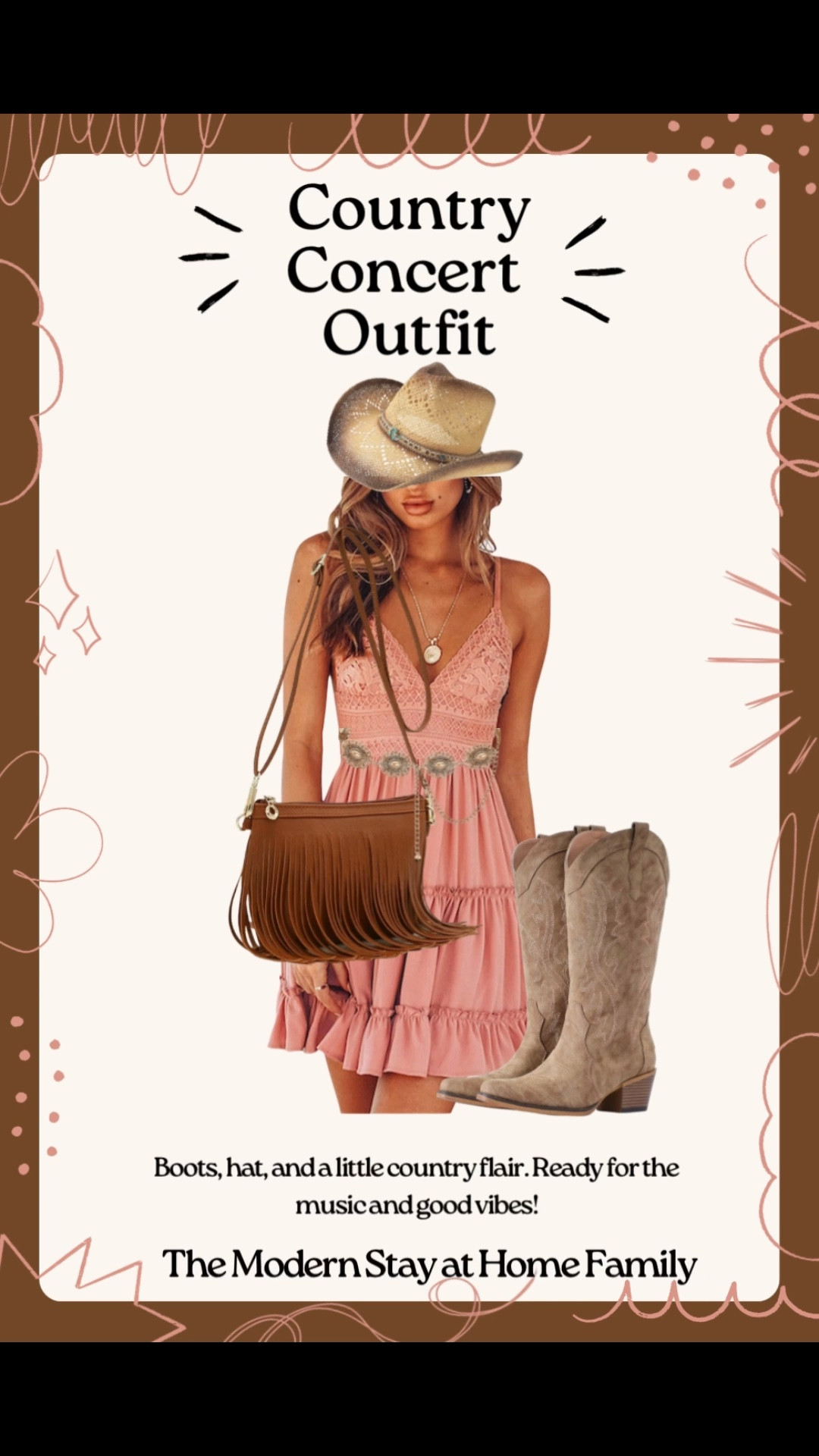 Y’all, this country concert outfit is giving all the vibes! 🤠✨ Loving the mix of classic western boots, a flowy dress, and layered jewelry for the perfect country music look. Pair it with a cute hat and a fringe bag, and you’re ready for an unforgettable night under the lights. Comfort meets style, and this outfit is everything for a country concert, festival, or outdoor summer event!

country concert outfit, country music outfit, festival outfit ideas, western boots, flowy dress, fringe bag, country concert fashion, concert outfit inspo, summer festival outfit, country vibes outfit, country concert style, cute concert outfit, music festival look, country chic outfit, outdoor concert outfit

#LTKootd #LTKSaleAlert #LTKFestival