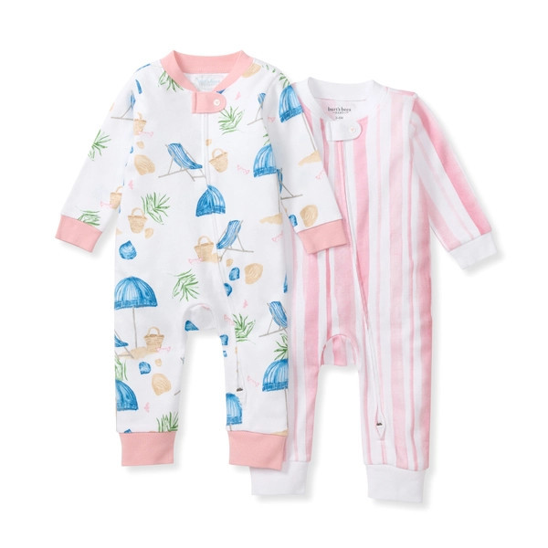Santorini Beach Organic Cotton Baby Pajamas 2 Pack | Burts Bees Baby
