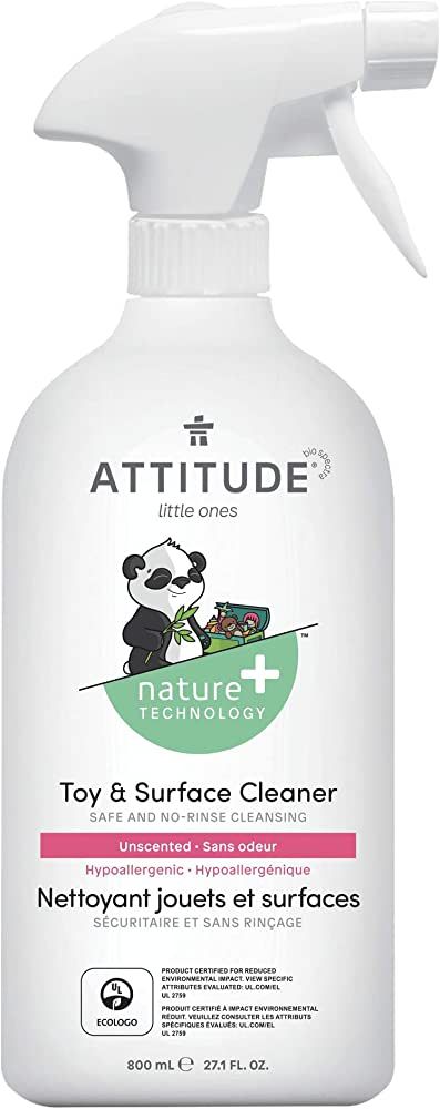 ATTITUDE Toy and Hard Surface Spray Cleaner, Hypoallergenic Plant- and Mineral-Based Formula, Veg... | Amazon (US)