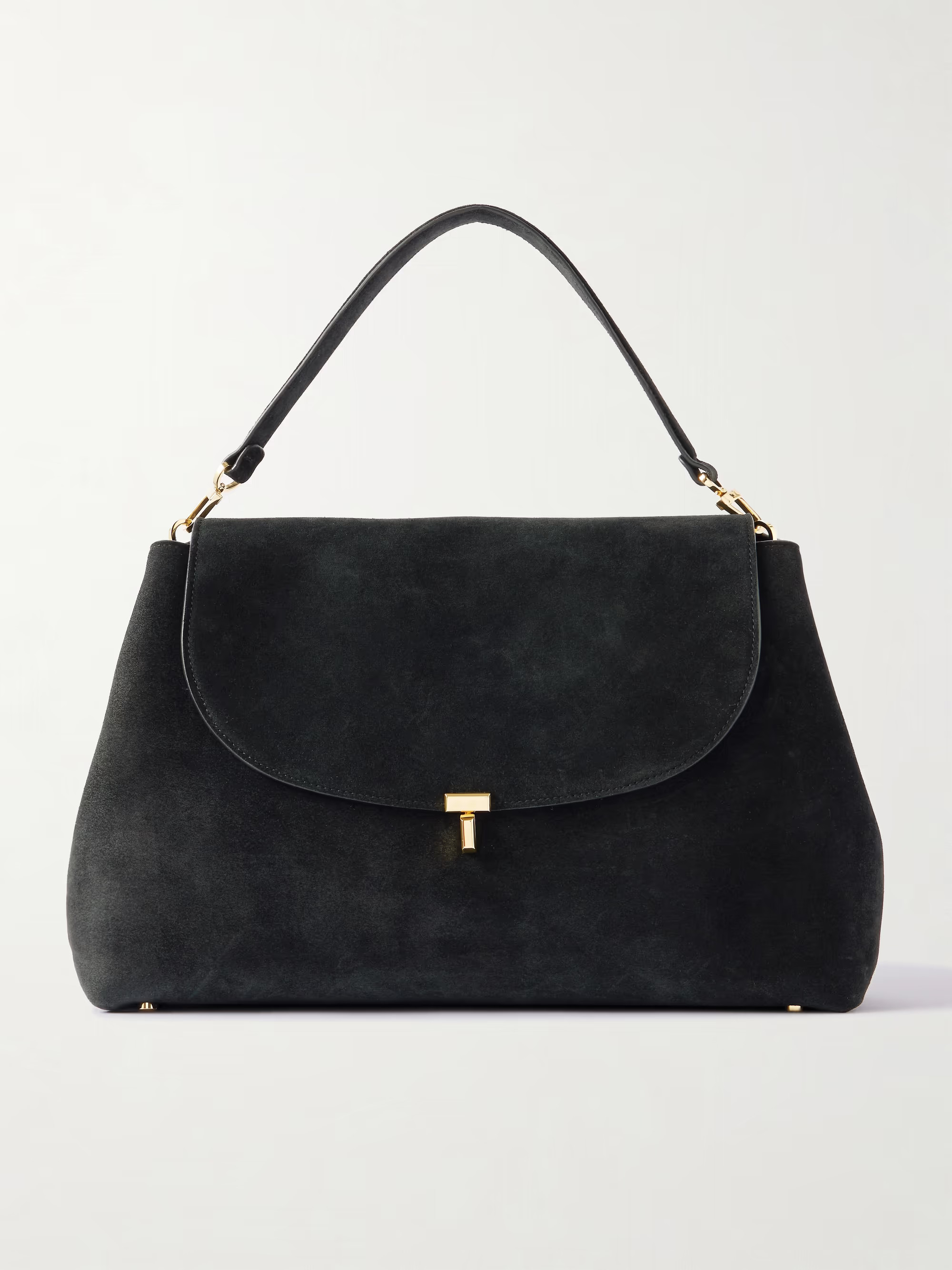 T-Lock suede shoulder bag | NET-A-PORTER (US)