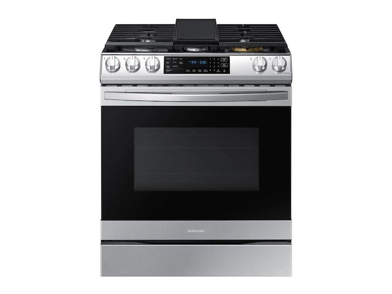 6.0 cu. ft. Smart Slide-in Gas Range with Air Fry in Stainless Steel | Samsung