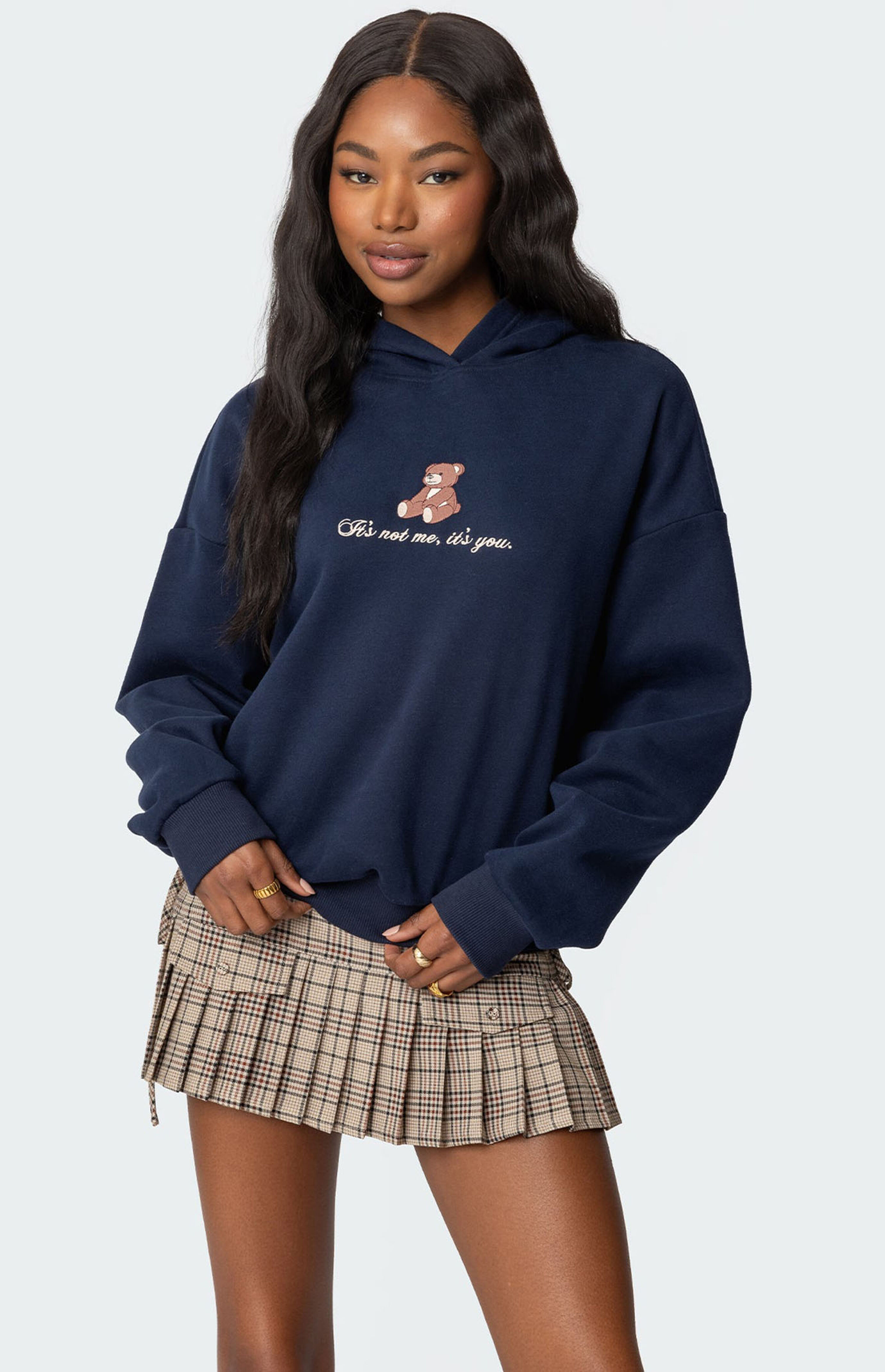 Edikted Teddy Bear Hoodie | PacSun