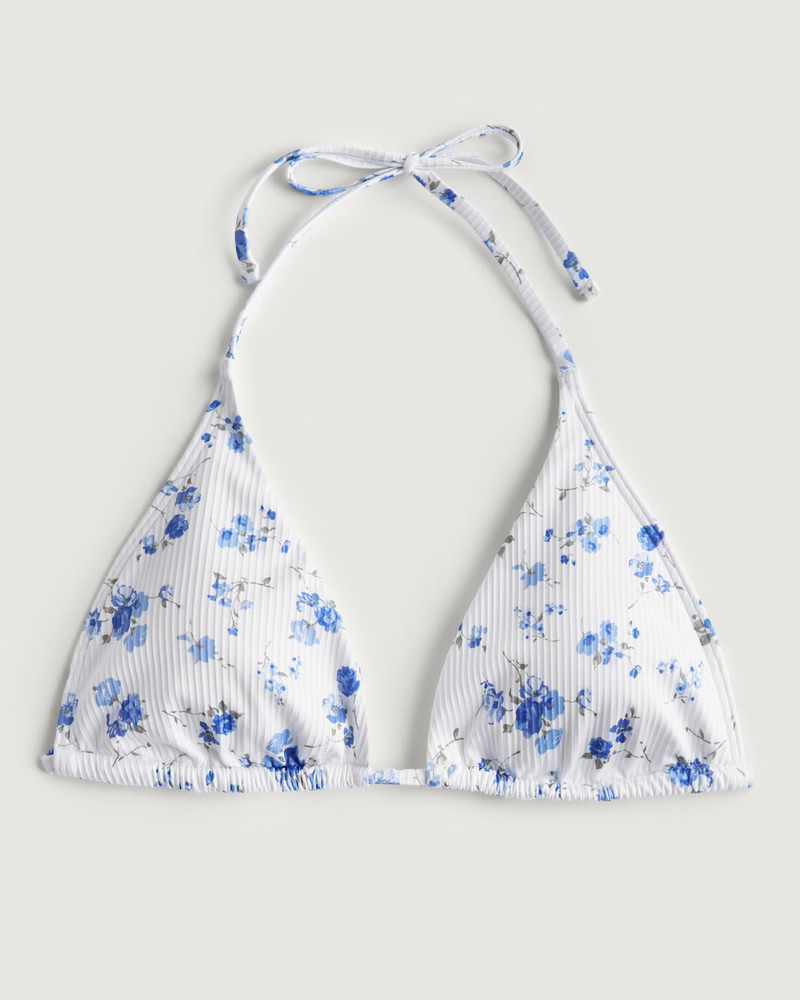 Women's Ribbed Multi-Way Triangle Bikini Top | Women's Swimwear | HollisterCo.com | Hollister (US)