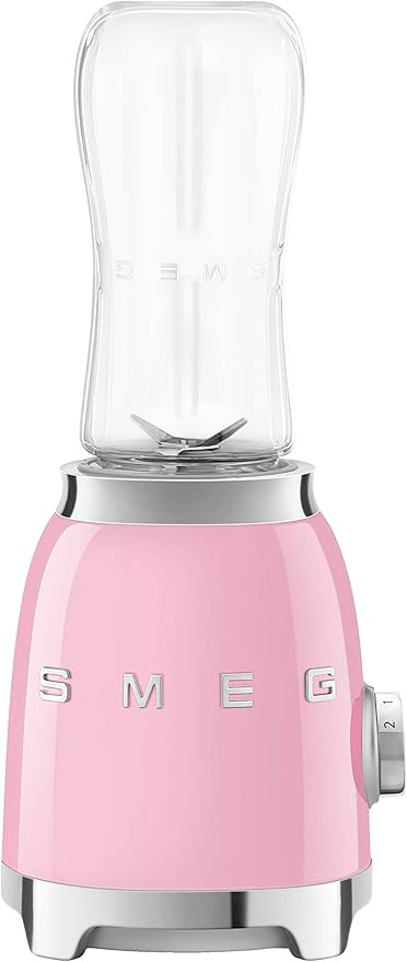 Smeg PBF01PKUK Retro 50’s Style Personal Blender, 2 x Bottles-To-Go, 2 Speed Settings, 600ml, 3... | Amazon (UK)
