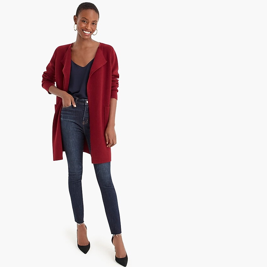 Juliette collarless sweater-blazer | J. Crew US