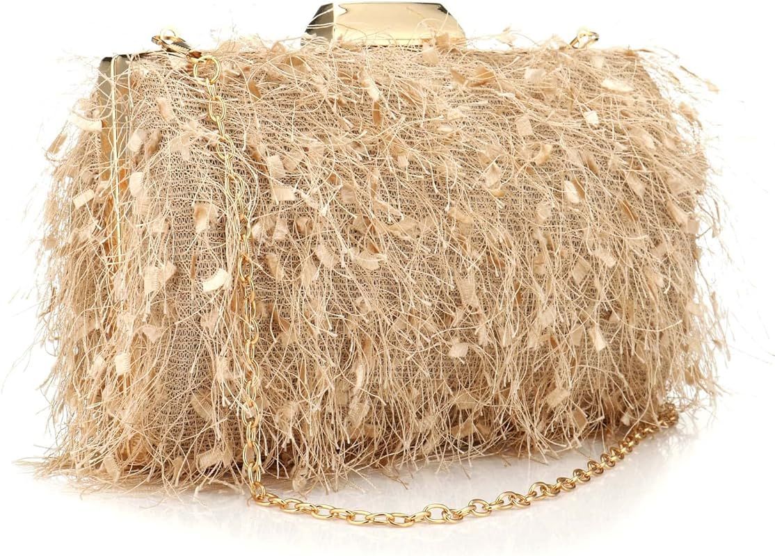 Clutch Purse for Women Cute Handbags Top Handle Evening Bag Crossbody Bag Shoulder Bag for Weddin... | Amazon (US)
