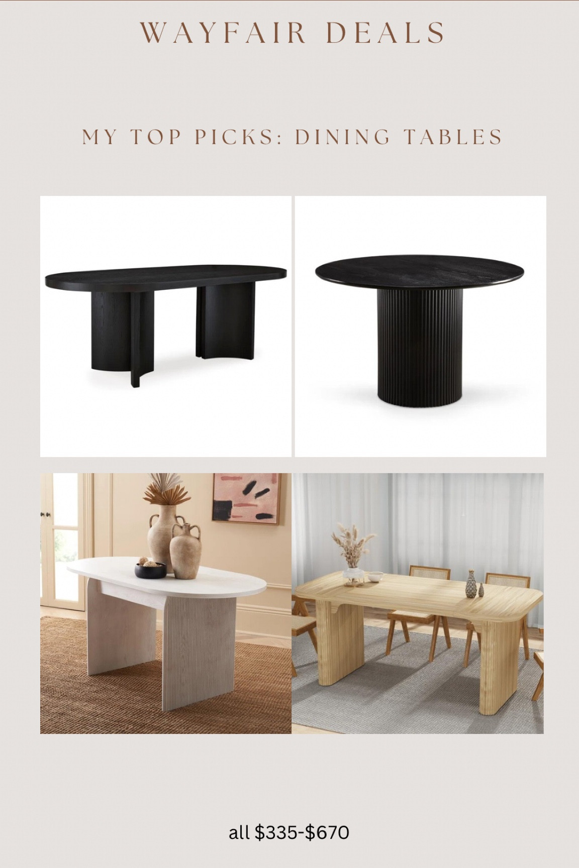 My top picks for budget friendly dining tables from @wayfair! Finding the look within your budget 🙌🏻 #wayfair #wayfairpartner
Follow my shop @Jillianmerrill on the@shop.LTK app to shop this post and get my exclusive app-only content! #liketkit @shop.Itk

#LTKSaleAlert #LTKVideo #LTKSummerSales