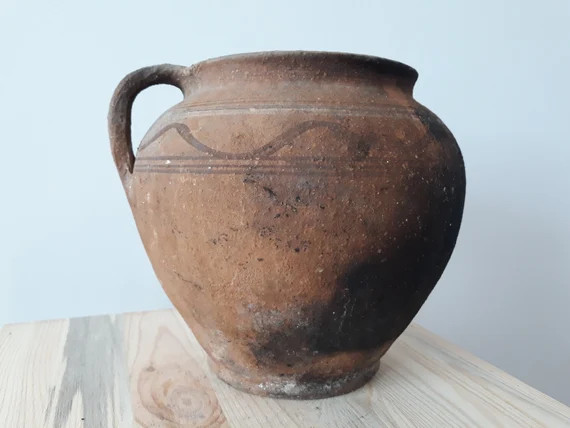 Ancient clay pot, Antique clay vessel, Rustic ceramic bowl, Pottery jug, Primitive rustic earthen... | Etsy (US)