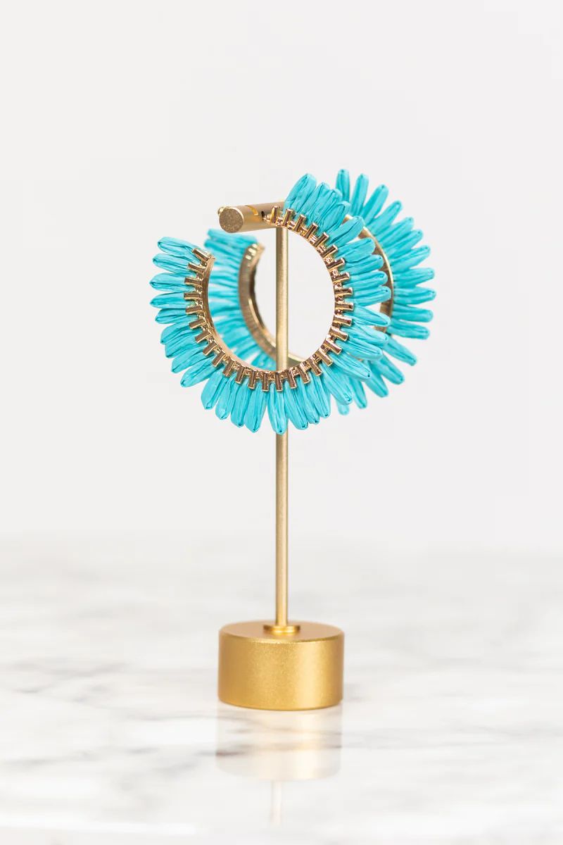Betsy Hoop Earrings- Turquoise | Avara