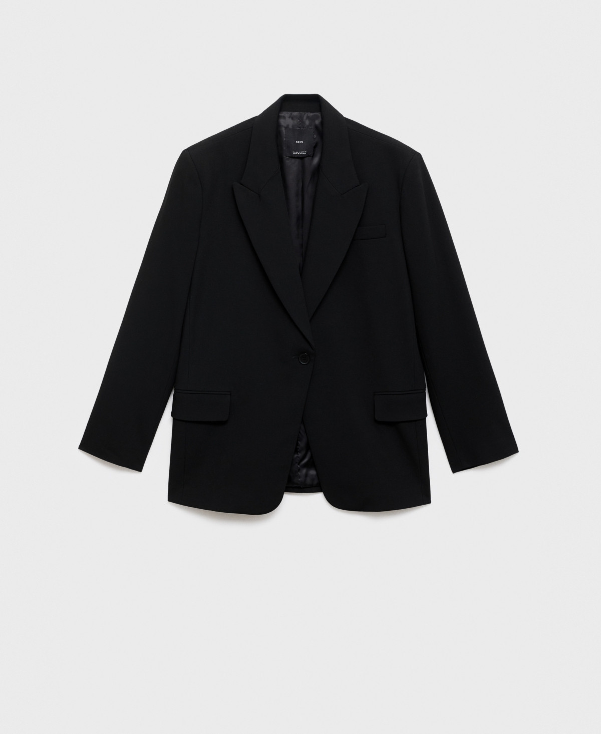 Mango Women's Flap Pockets Suit Blazer - Black | Macy's